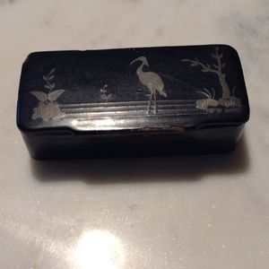 Antique Black Lacquered Snuff Box